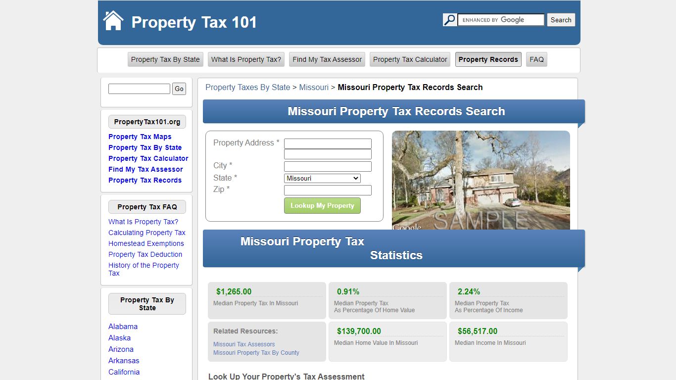 Missouri Property Tax Records